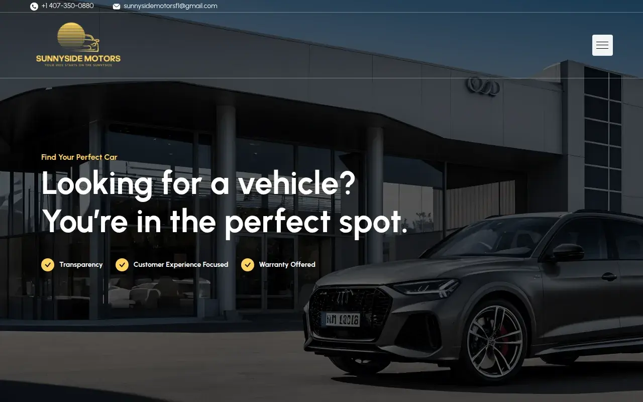 Sunnyside Motors FL website preview